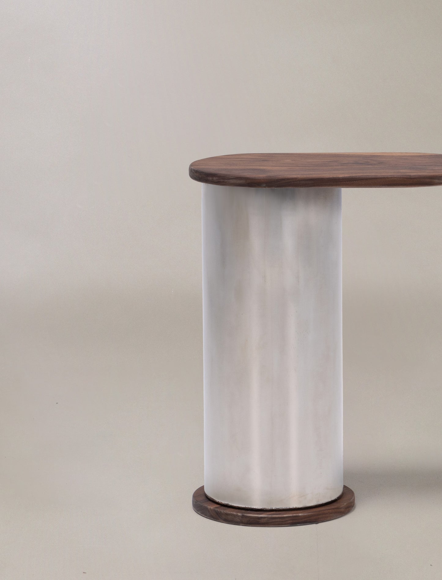 The SOMETHING ON THE SIDE side table in solid walnut